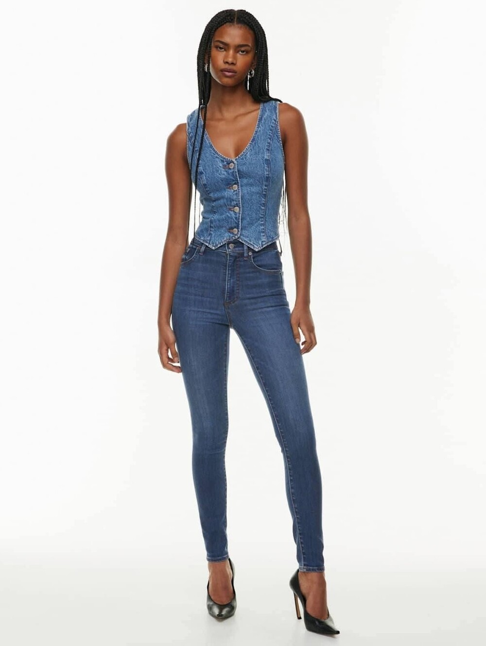 Denim Forum The Lola Hi-Rise Skinny Jean